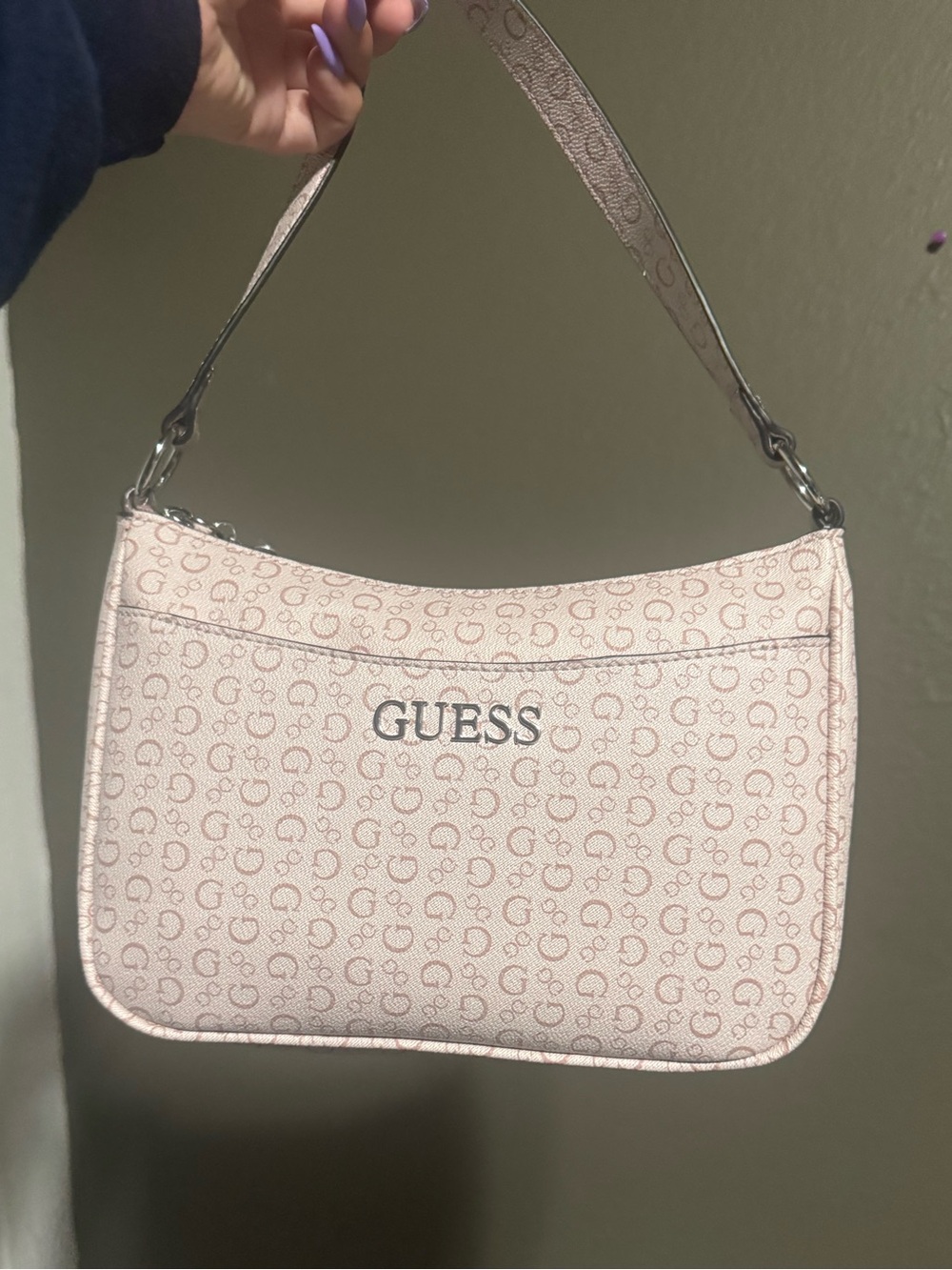 GUESS Light Pink Logo Purse